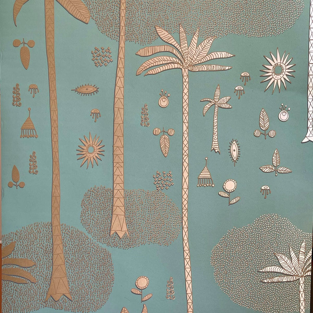Cosmic Desert Wallpaper in Green by Justina Blakeney® - Sure Strip Jungalow® Wallpaper